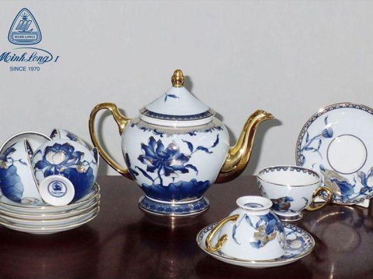 Bộ tách trà Minh Long 1 – 100+ bộ tách trà minh long sứ trắng cao cấp